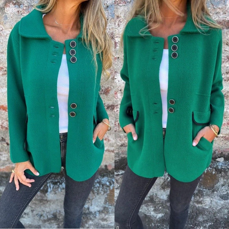 Veste en tweed élégante et chaude pour femmes en hiver