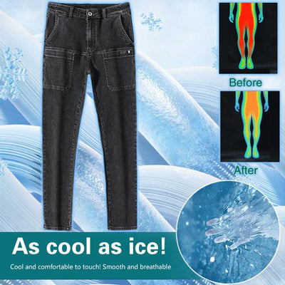 Jean extensible à jambe droite pour homme