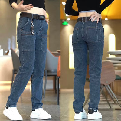 Jean extensible à jambe droite pour homme