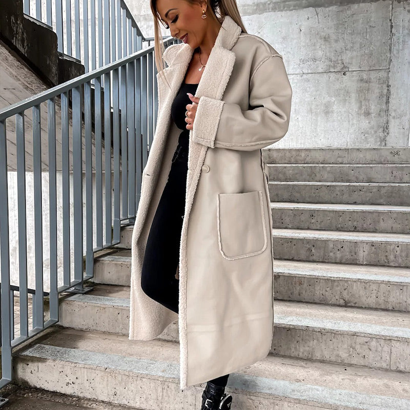 🔥Vente de Noël - 49% DE RÉDUCTION🔥❄️ Veste à revers élégante avec ceinture pour femmes