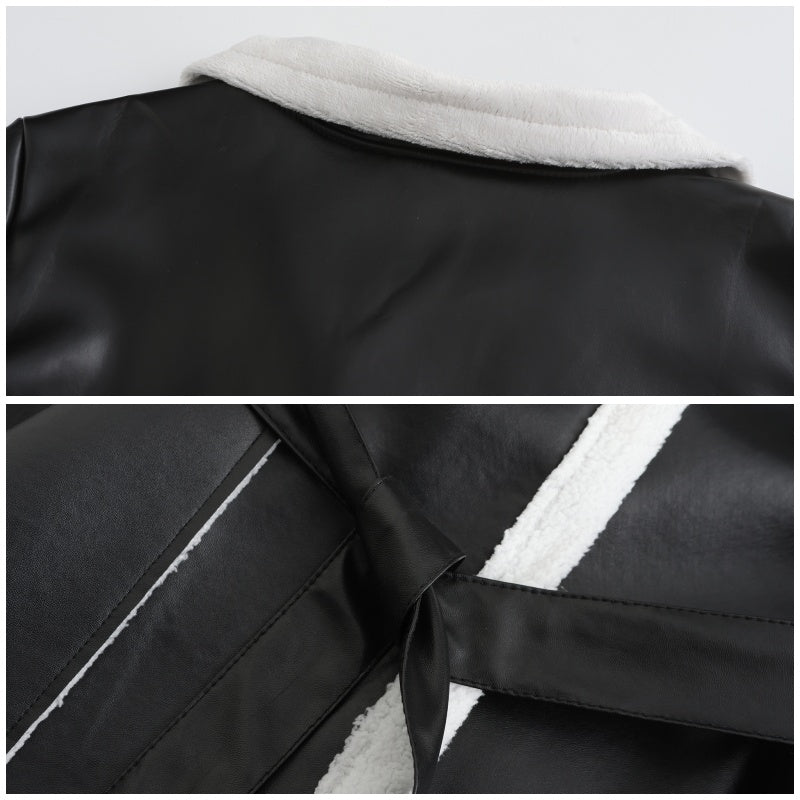 🔥Vente de Noël - 49% DE RÉDUCTION🔥❄️ Veste à revers élégante avec ceinture pour femmes