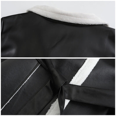 🔥Vente de Noël - 49% DE RÉDUCTION🔥❄️ Veste à revers élégante avec ceinture pour femmes