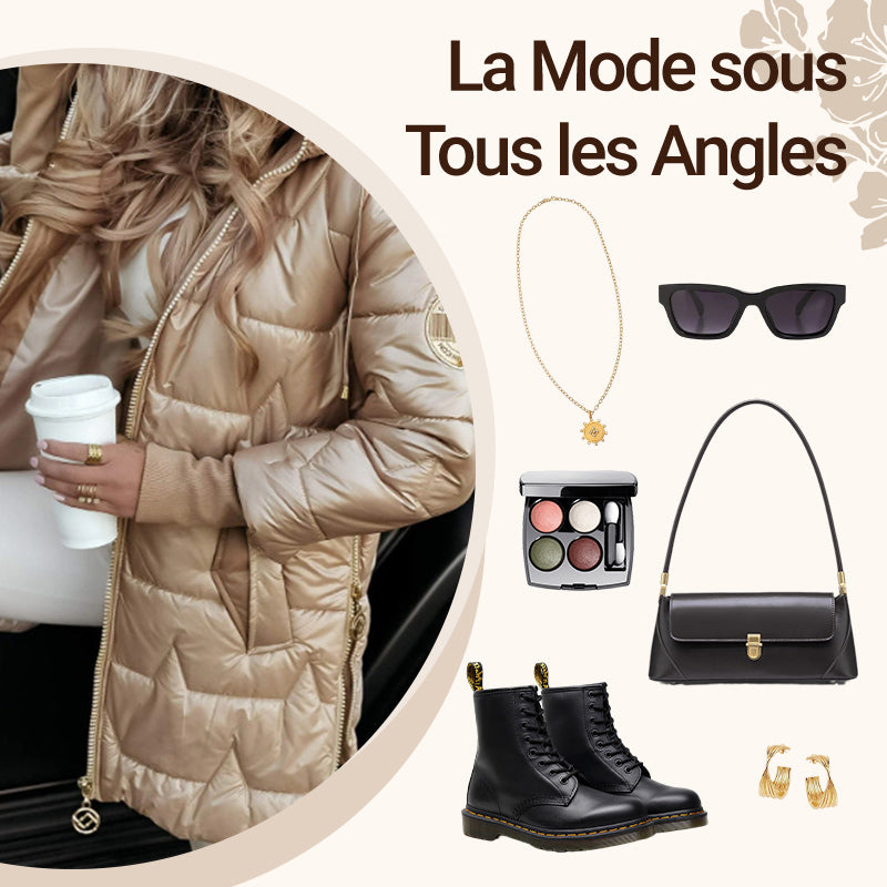 🔥 Soldes du Nouvel An - 49% de réduction 🔥Manteau en Coton à Capuche Mi-Long pour Femme