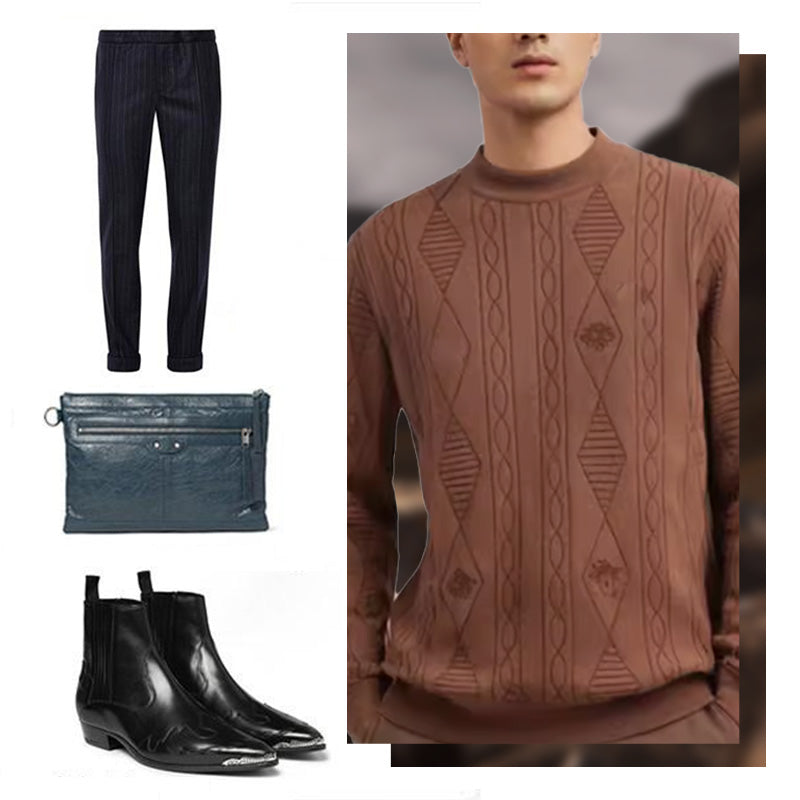 Haut à Manches Longues Chaud Décontracté pour Homme