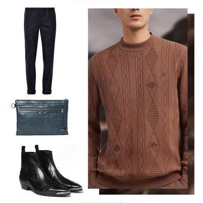 Haut à Manches Longues Chaud Décontracté pour Homme