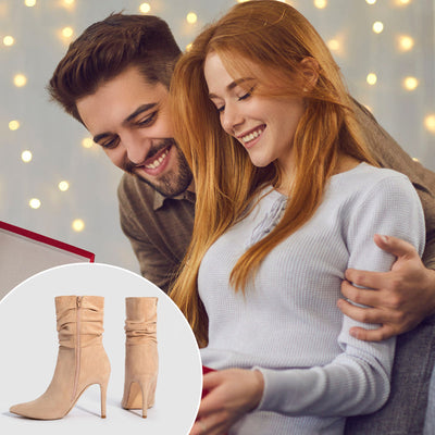 💖2025 Vente à chaud📢56 % de réduction！！！📍Bottes courtes à talons hauts et à bouts pointus pour femmes