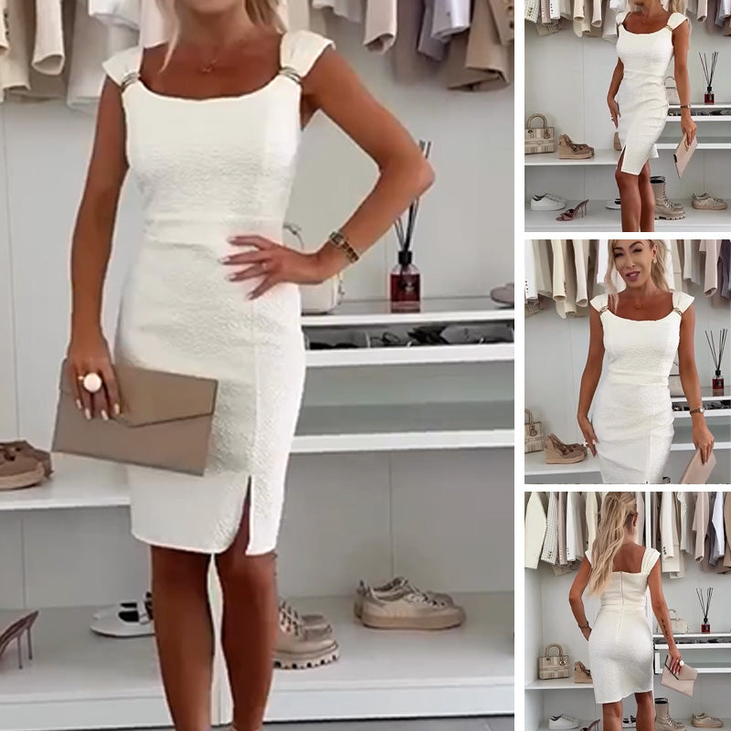 🌸Robe bodycon élégante avec fente sur le côté