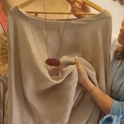 💥Ensemble coton et lin pour femmes - Top ample et pantalon large imprimé