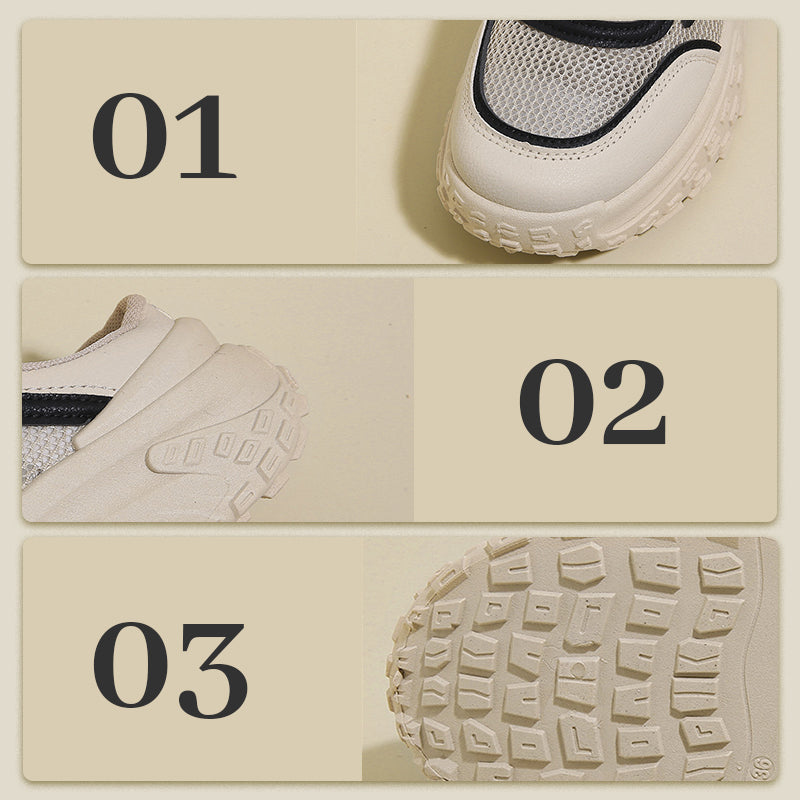 Baskets à semelle épaisse et à talon incliné pour femmes