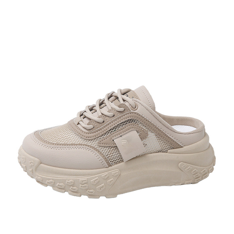 Baskets à semelle épaisse et à talon incliné pour femmes