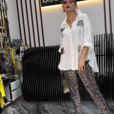 Ensemble 2 pièces léopard pour femme🥰