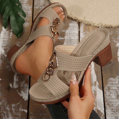 🔥🔥2025 Nouveau 50% de réduction🔥Sandales orthopédiques à talon haut ouvertes à la mode