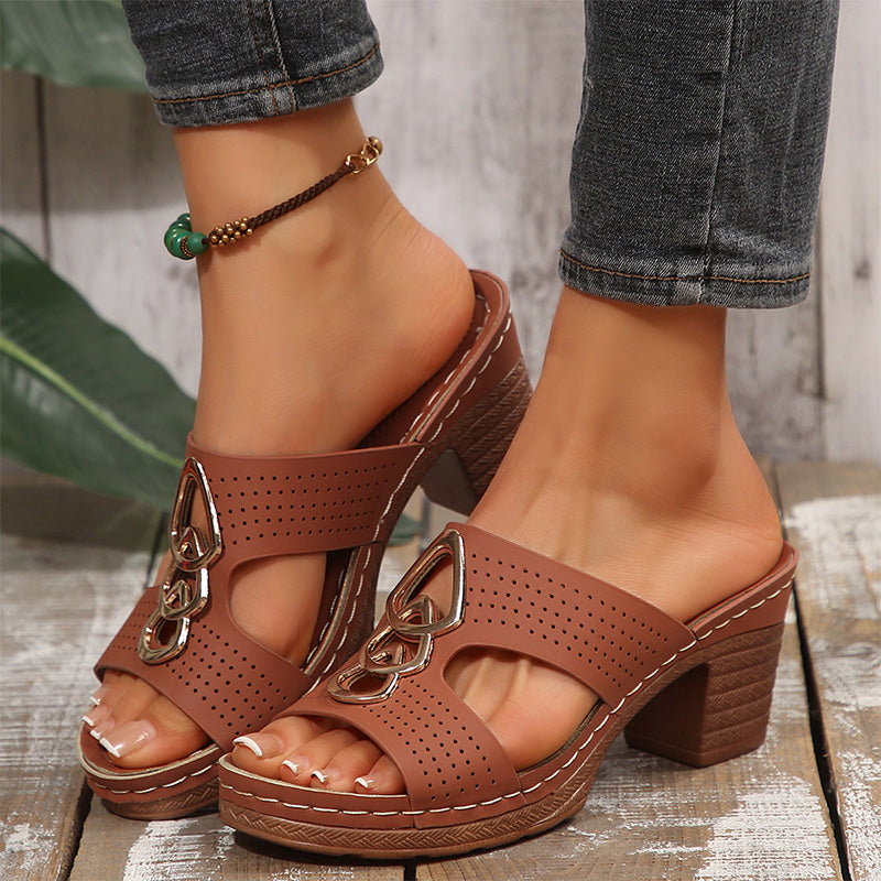 🔥🔥2025 Nouveau 50% de réduction🔥Sandales orthopédiques à talon haut ouvertes à la mode