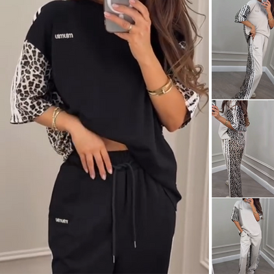 🌺 2025 Hot Sale 🌺 Sweat patchwork imprimé léopard