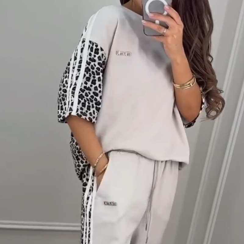 🌺 2025 Hot Sale 🌺 Sweat patchwork imprimé léopard