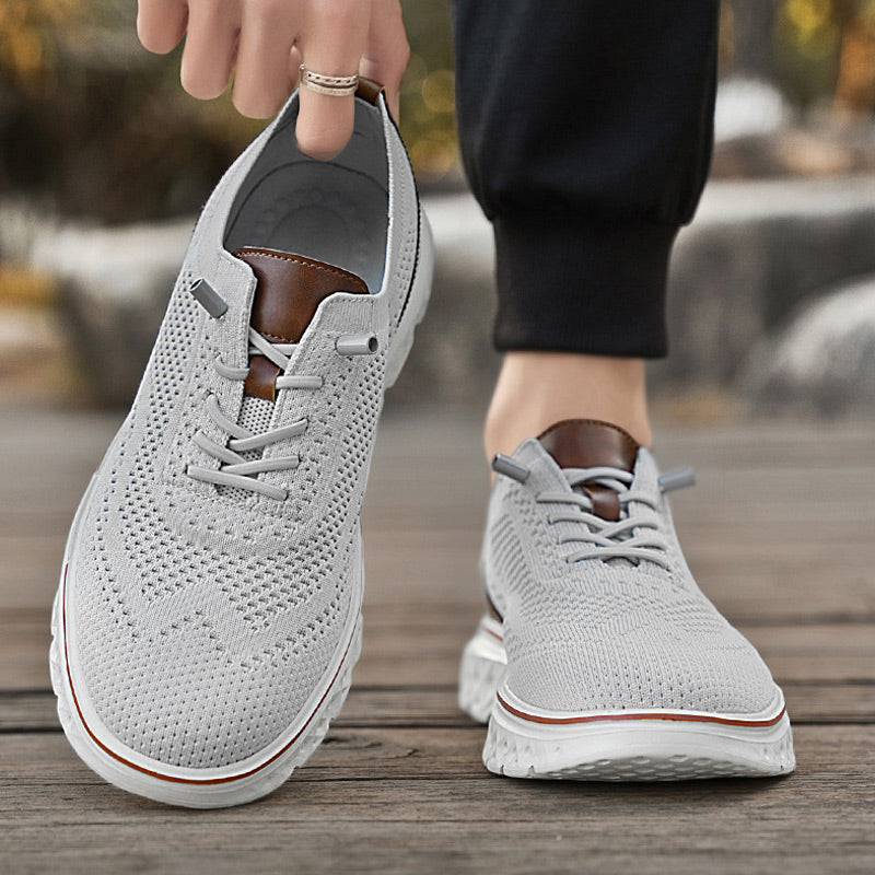 Baskets patchwork en tricot légères et respirantes pour homme