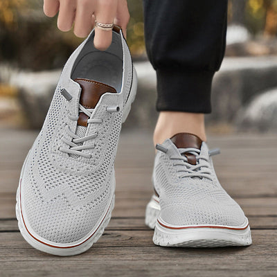 Baskets patchwork en tricot légères et respirantes pour homme