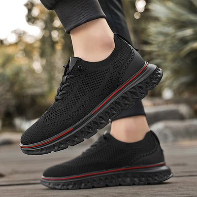 Baskets patchwork en tricot légères et respirantes pour homme