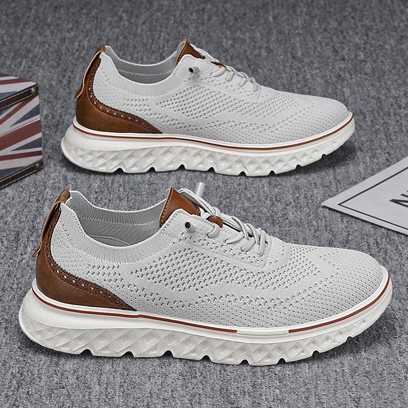 Baskets patchwork en tricot légères et respirantes pour homme