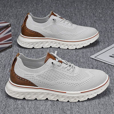 Baskets patchwork en tricot légères et respirantes pour homme