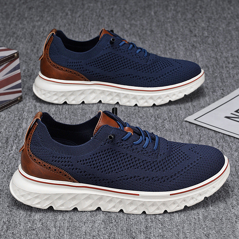 Baskets patchwork en tricot légères et respirantes pour homme