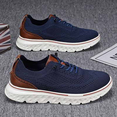 Baskets patchwork en tricot légères et respirantes pour homme