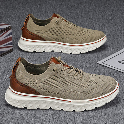 Baskets patchwork en tricot légères et respirantes pour homme