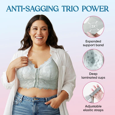 ✨Achetez-en 1 obtenez-en 2💞Soutien-gorge ultra souple avec fermeture éclair à l'avant et sans armatures