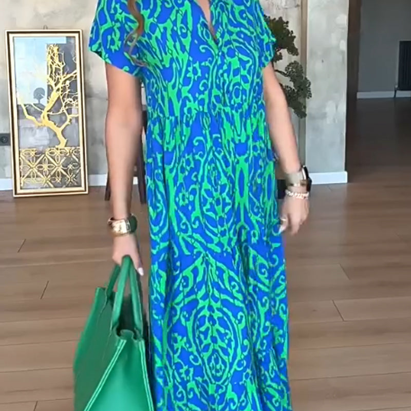 Robe longue décontractée imprimée pour femmes 💃