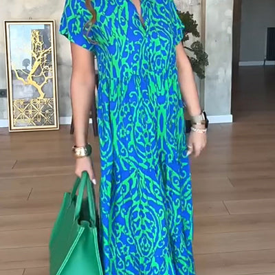 Robe longue décontractée imprimée pour femmes 💃