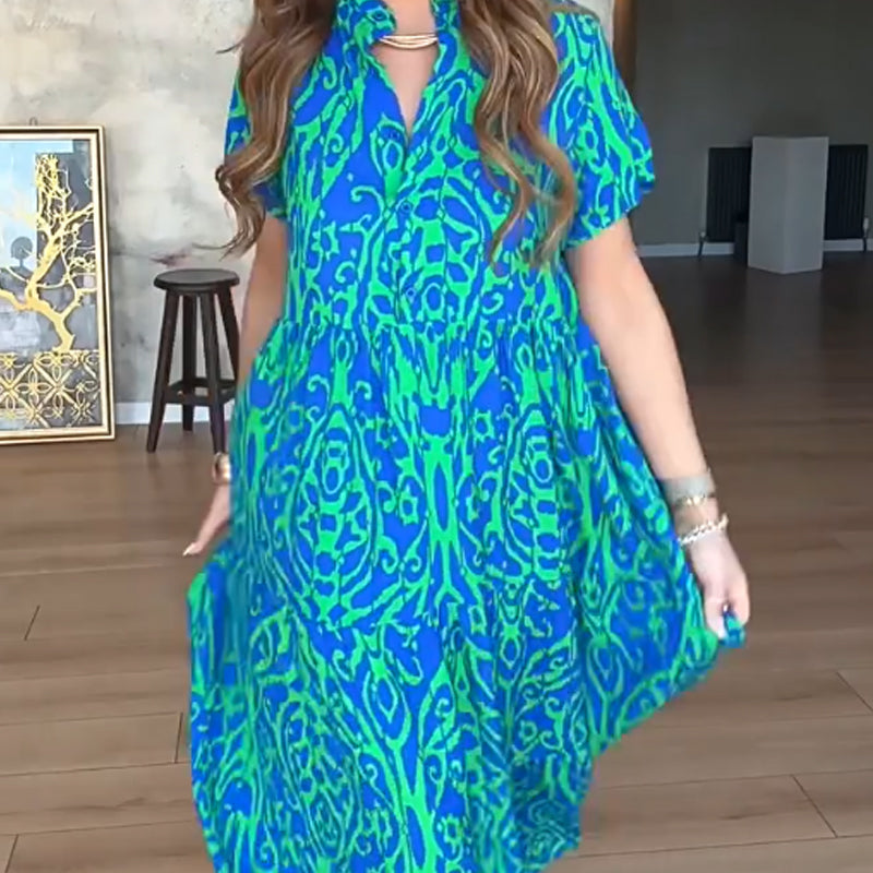 Robe longue décontractée imprimée pour femmes 💃