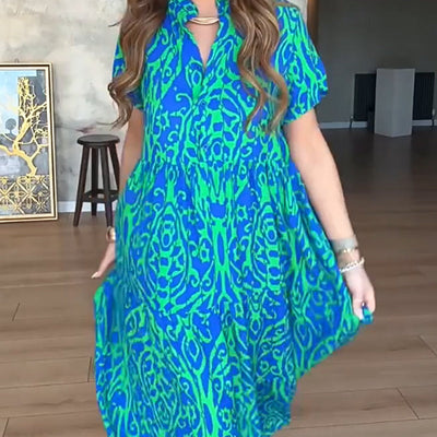 Robe longue décontractée imprimée pour femmes 💃