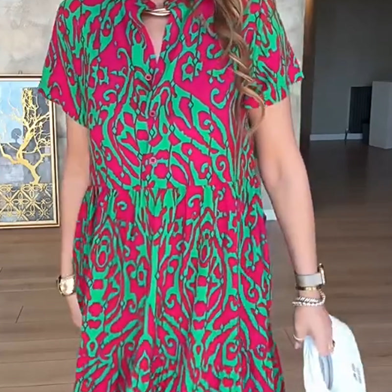 Robe longue décontractée imprimée pour femmes 💃