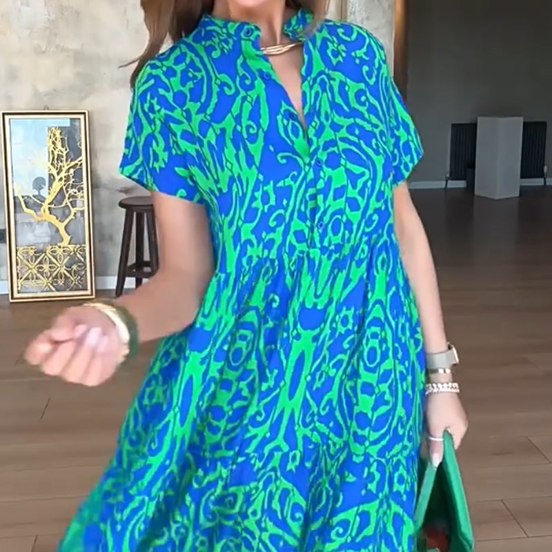 Robe longue décontractée imprimée pour femmes 💃