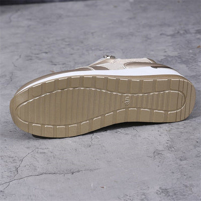 Chaussures orthopédiques à semelle compensée pour femmes, sport et loisirs, avec fermeture éclair latérale