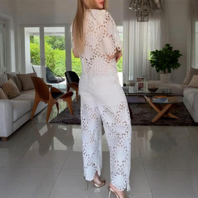 Ensemble 2 pièces en dentelle pour femmes