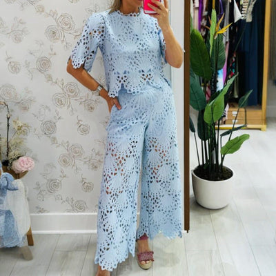 Ensemble 2 pièces en dentelle pour femmes