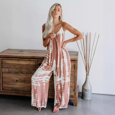 Combinaison imprimée à bretelles spaghetti pour femmes