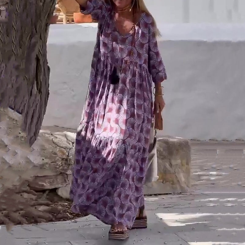 Plus Size - Robe imprimée à col V