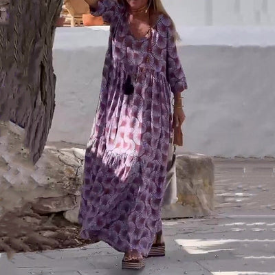 Plus Size - Robe imprimée à col V