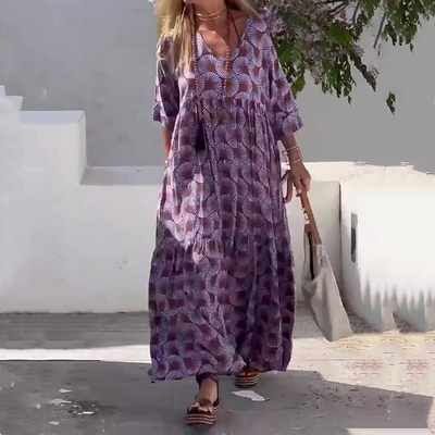 Plus Size - Robe imprimée à col V