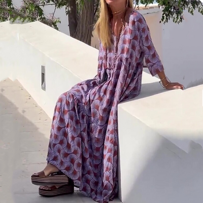 Plus Size - Robe imprimée à col V