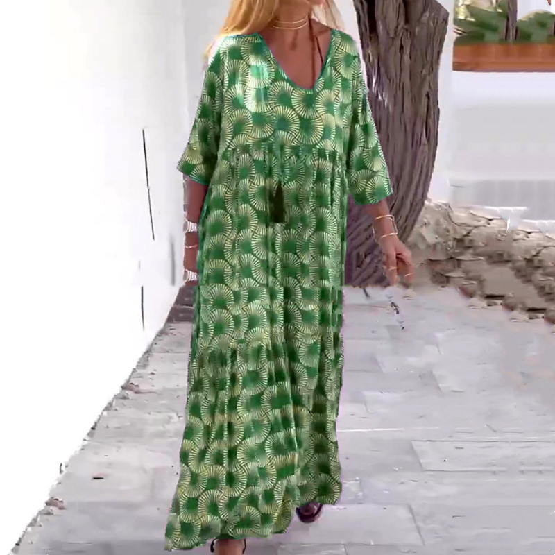 Plus Size - Robe imprimée à col V