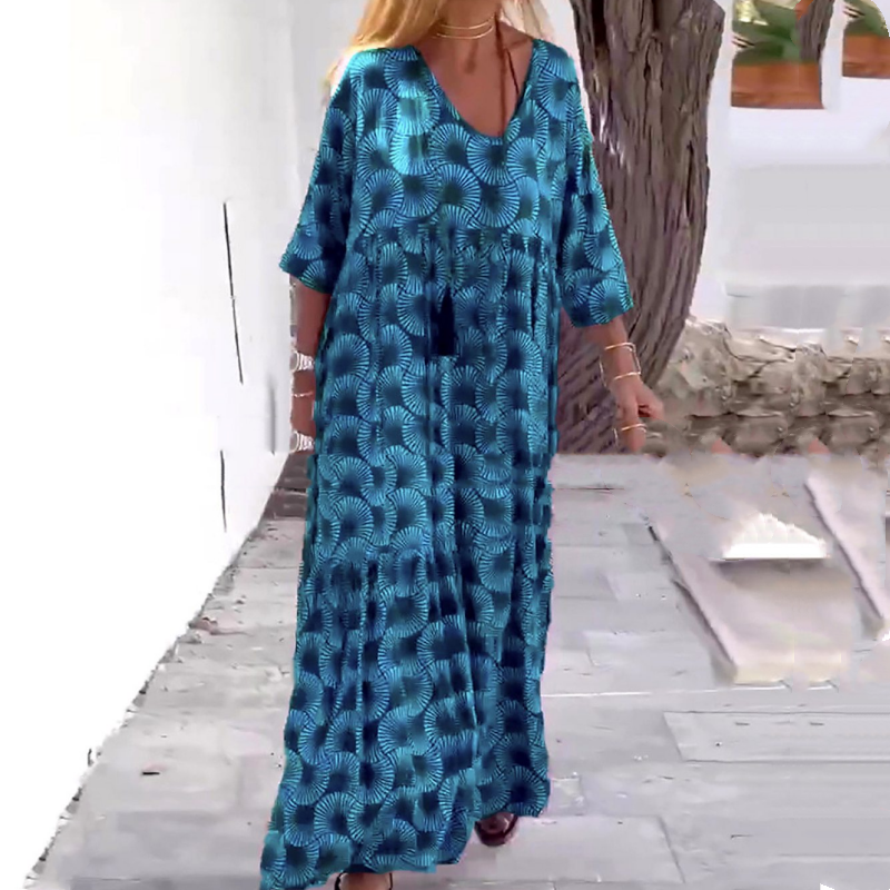 Plus Size - Robe imprimée à col V