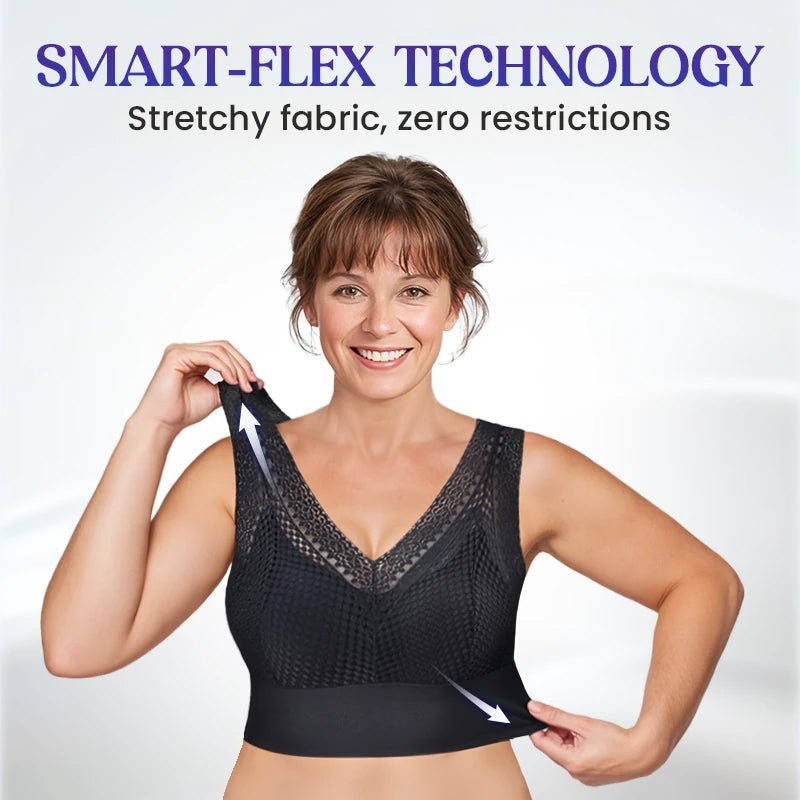 【💖1+1 gratuit】T-shirt en dentelle sans coutures, respirant, avec décolleté plongeant👙