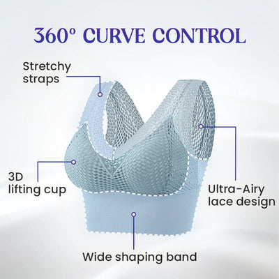 【💖1+1 gratuit】T-shirt en dentelle sans coutures, respirant, avec décolleté plongeant👙