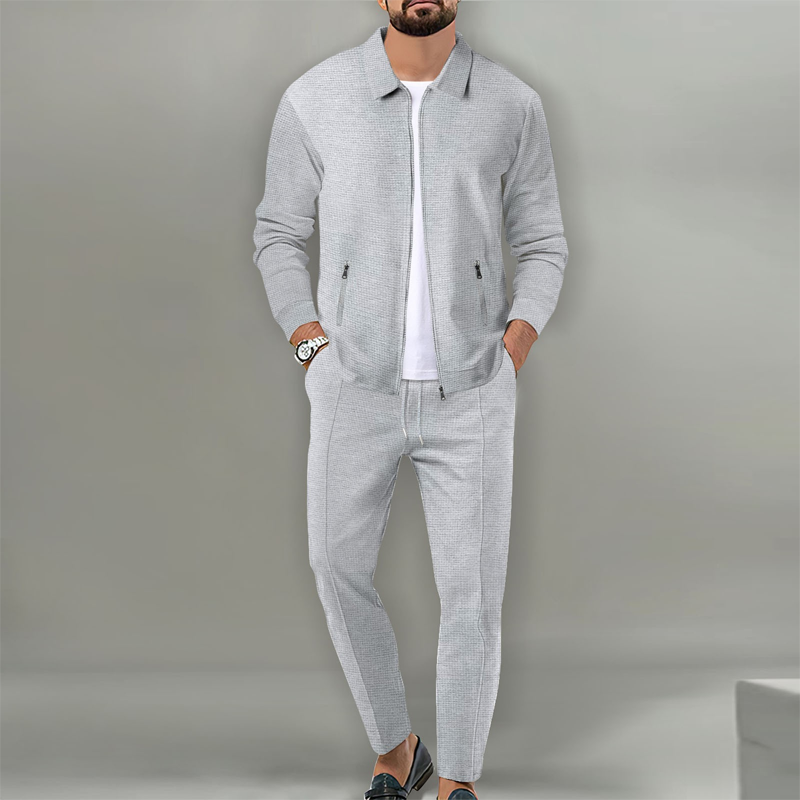 Élégant ensemble 2 pièces composé d'une veste et d'un pantalon de jogging pour homme