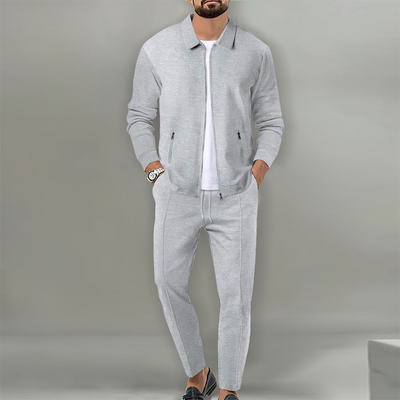 Élégant ensemble 2 pièces composé d'une veste et d'un pantalon de jogging pour homme