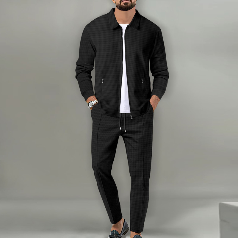 Élégant ensemble 2 pièces composé d'une veste et d'un pantalon de jogging pour homme