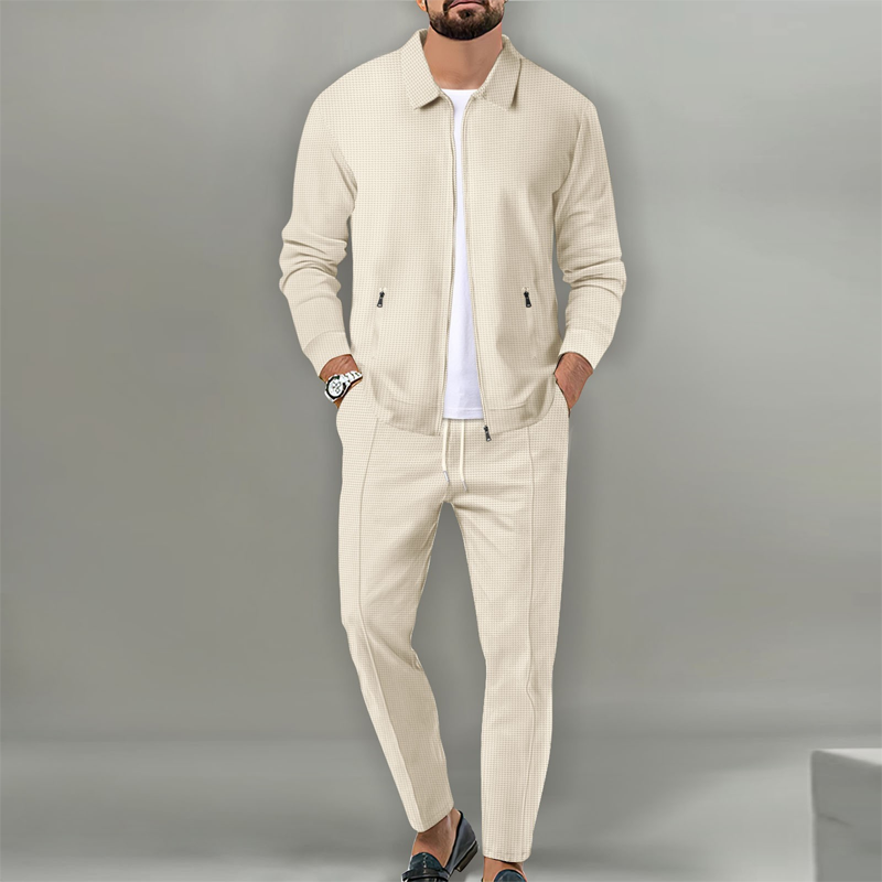 Élégant ensemble 2 pièces composé d'une veste et d'un pantalon de jogging pour homme